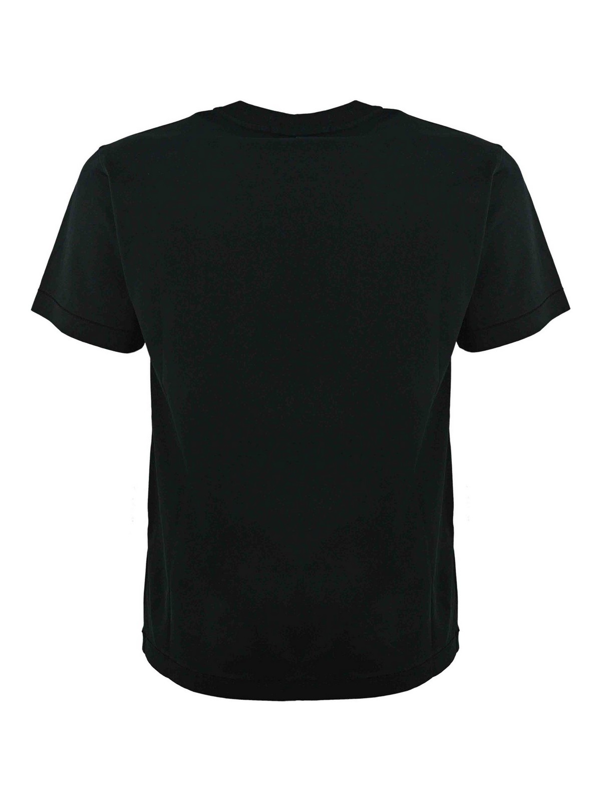 Shop Stone Island Cotton T-shirt In Black