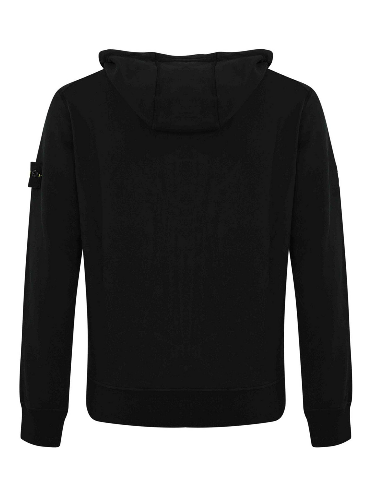 Stone Island Zip Sweatshirt 64251 - Black - Men|811564251A0029