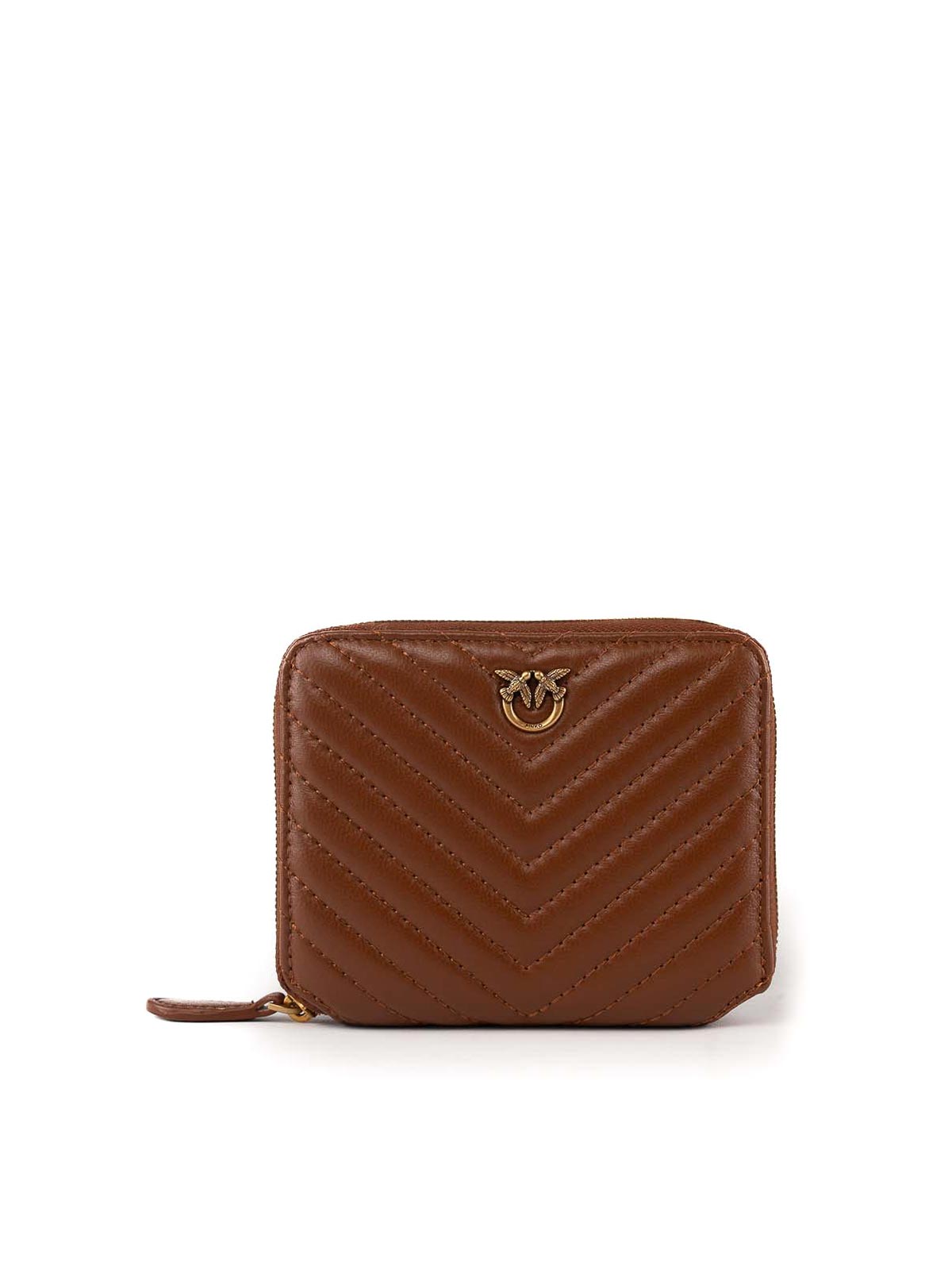 Pinko Taylor Zip Around Square Wallet In Brown