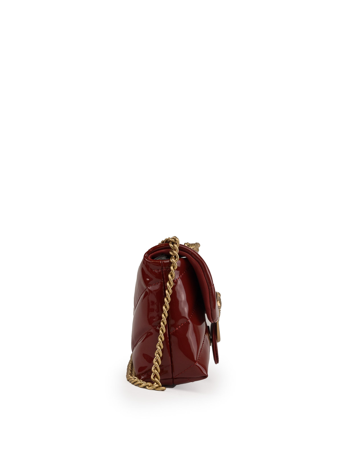 Shop Pinko Baby Love Puff Maxi Patent Leather Bag In Red