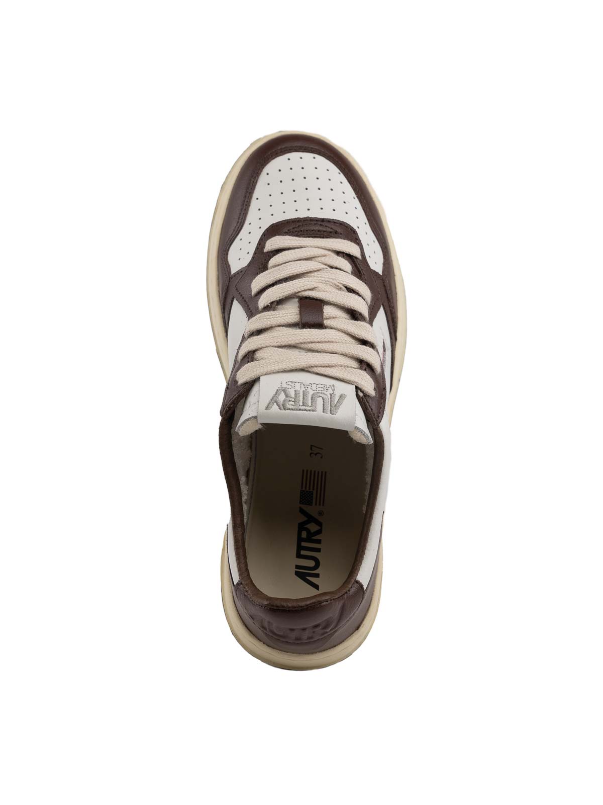 AUTRY SNEAKERS SHOES WHITE/BROWN 