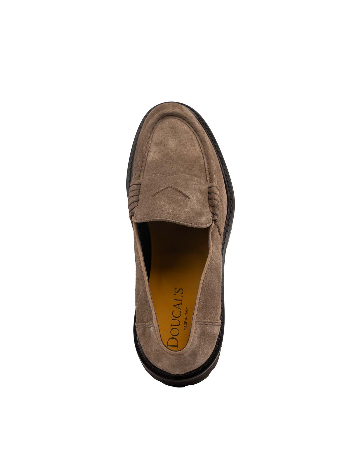 Shop Doucal's Suede Moccasins In Dark Brown