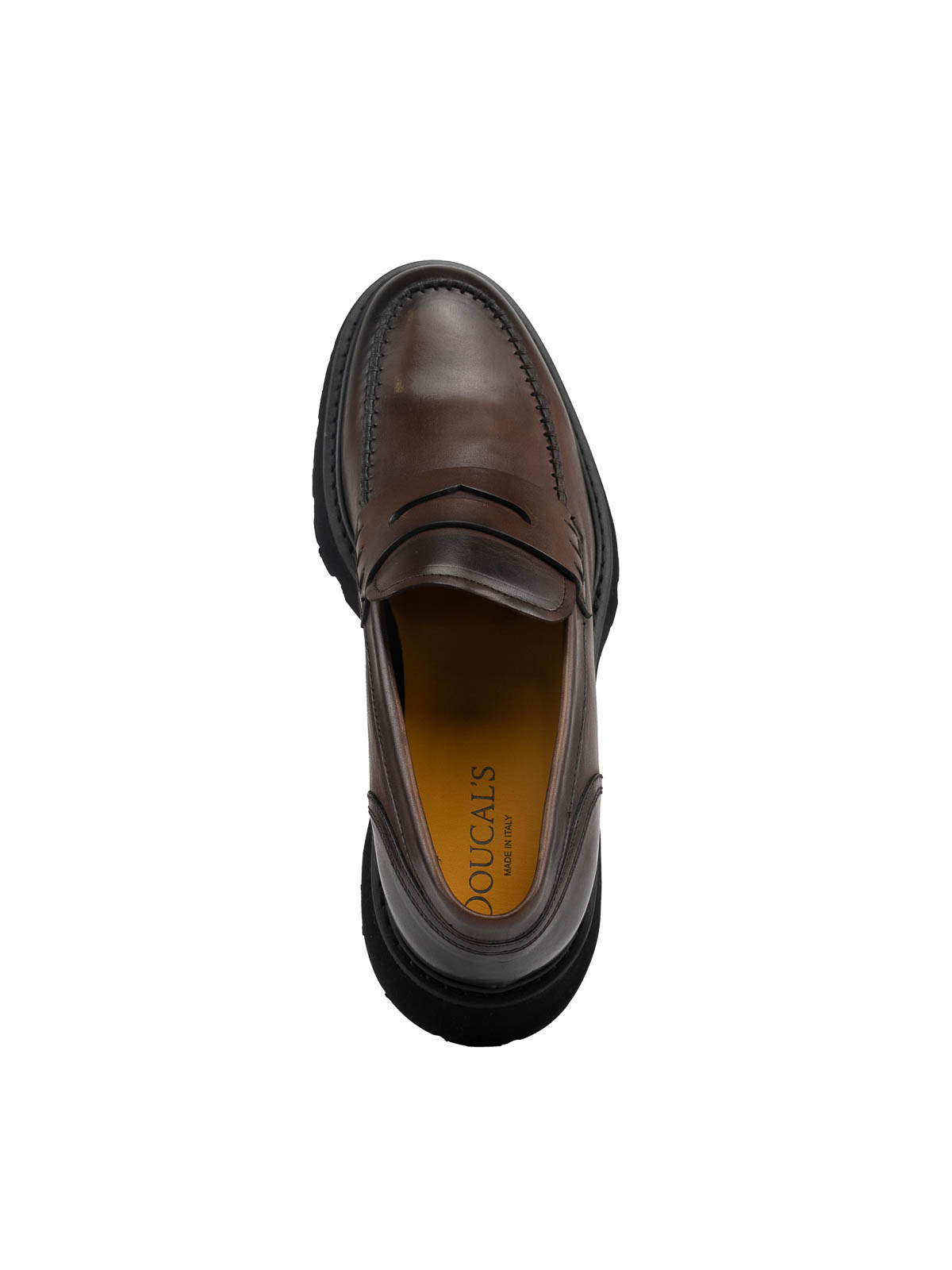 Shop Doucal's Brown Leather Loafers In Black