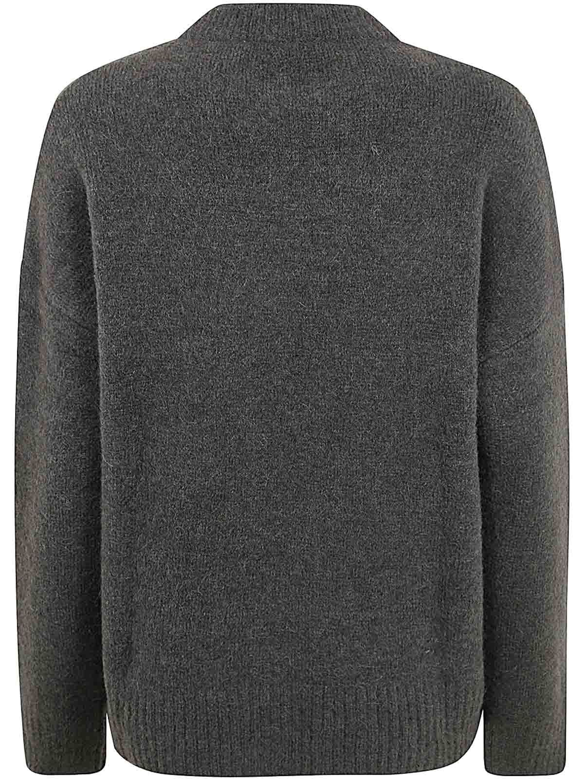 Ami Paris Boxy Off White Adc Sweater - Grey | UKS025KN0032D061