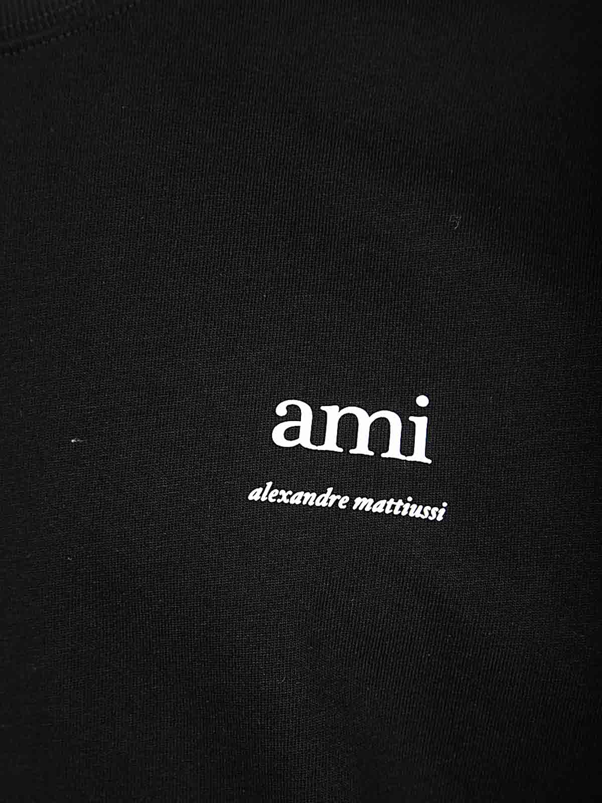 Shop Ami Alexandre Mattiussi Tshirt Ami Am In Black