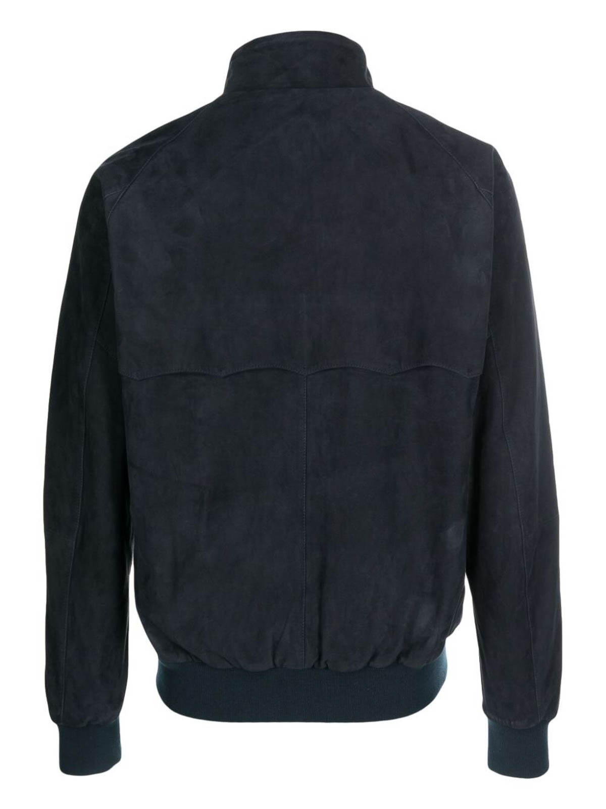 Shop Baracuta G9 Suede Jacket In Blue