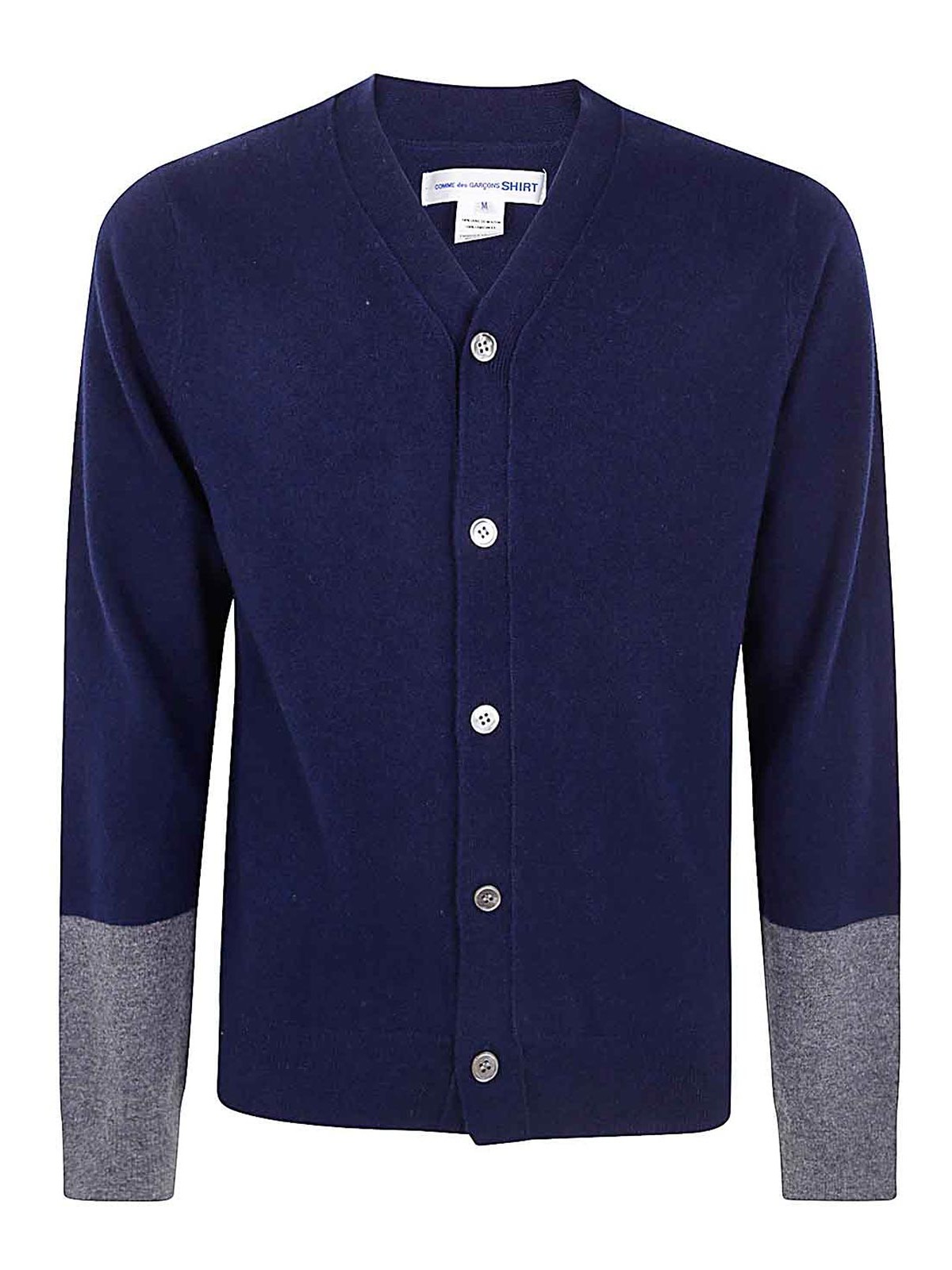 Comme Des Garçons Cardigan Knit In Blue