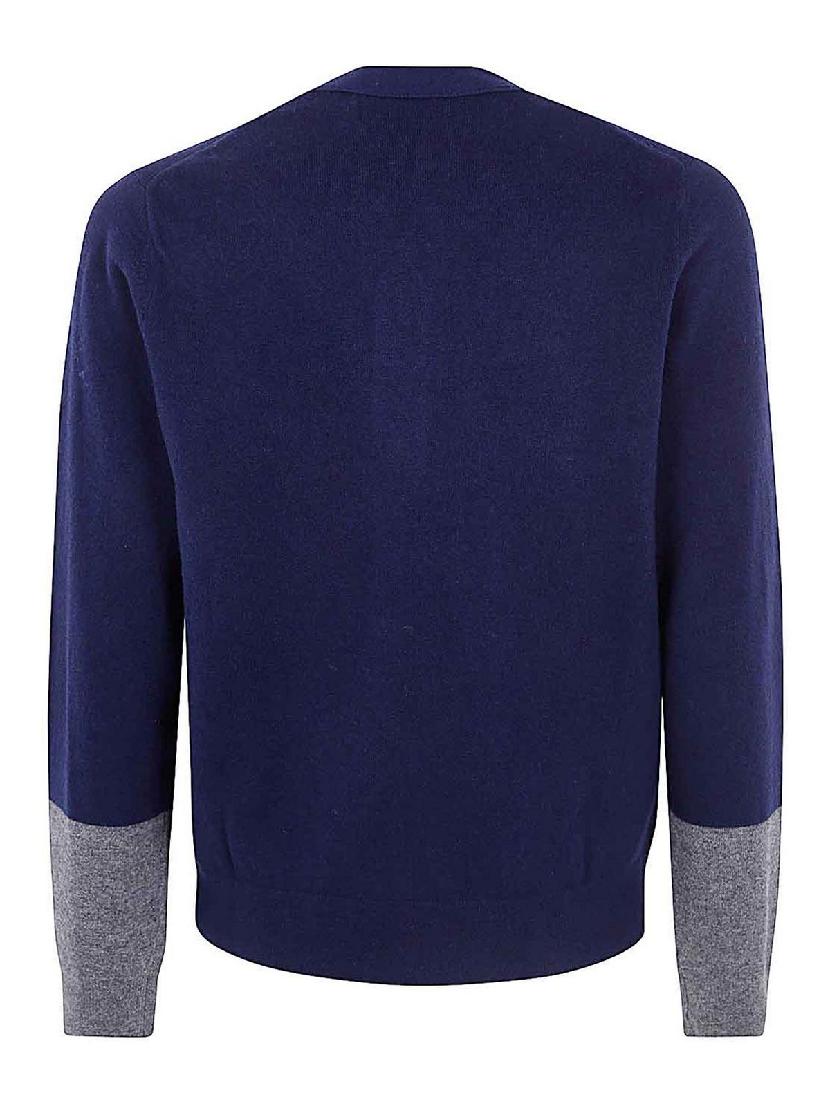 Shop Comme Des Garçons Cardigan Knit In Blue