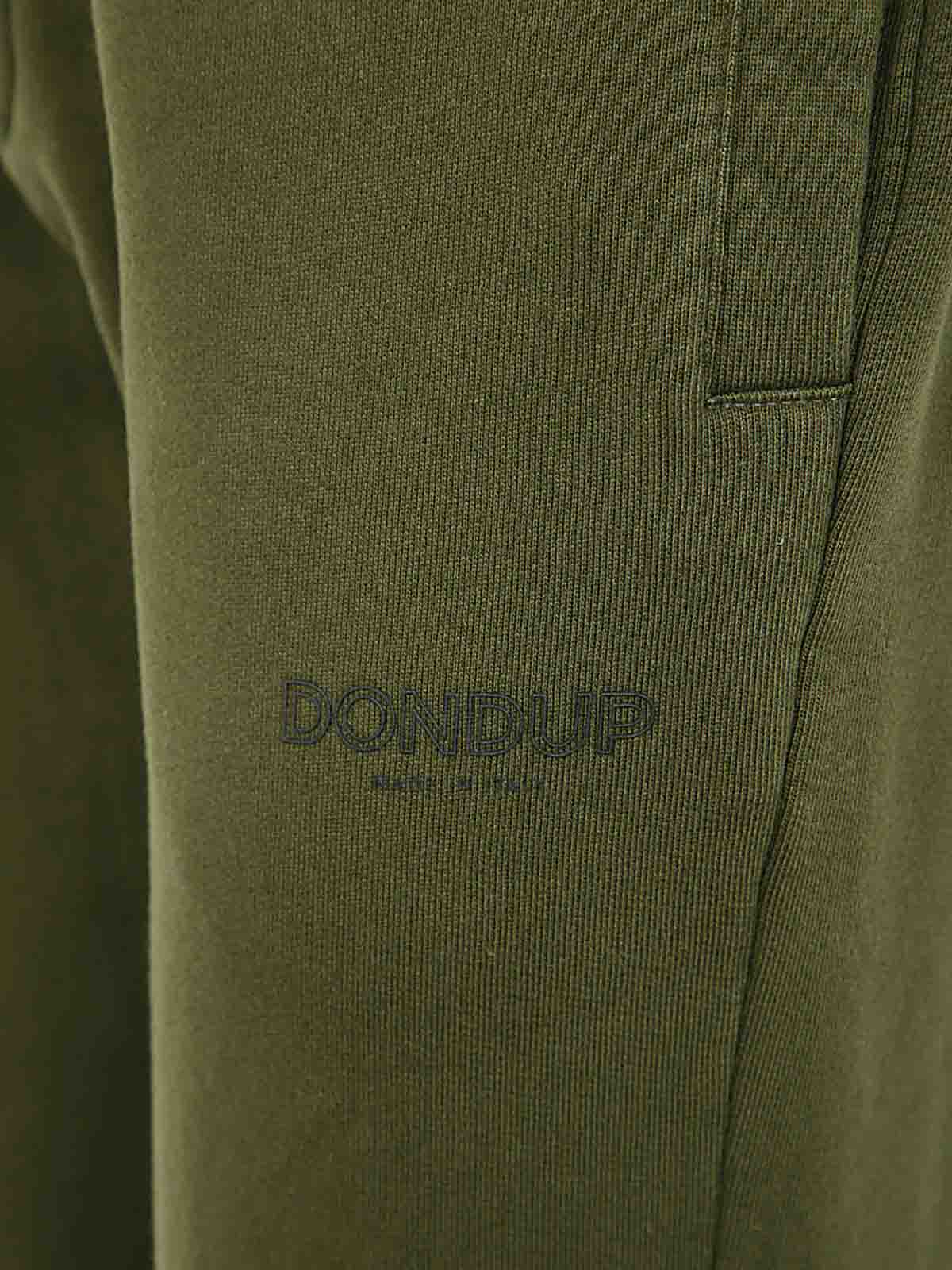 Shop Dondup Trousers  Basic Fleece In Green