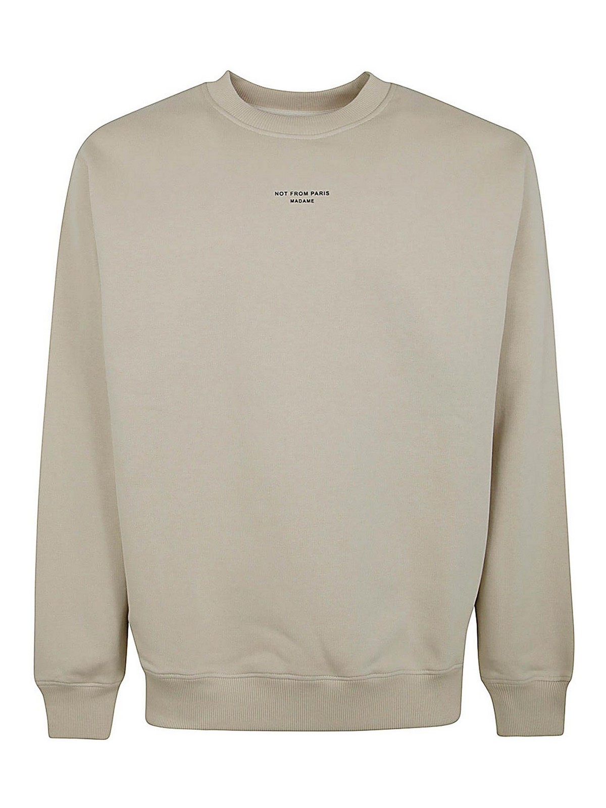 Shop Drôle De Monsieur Le Sweatshirt Slogan Classique In White