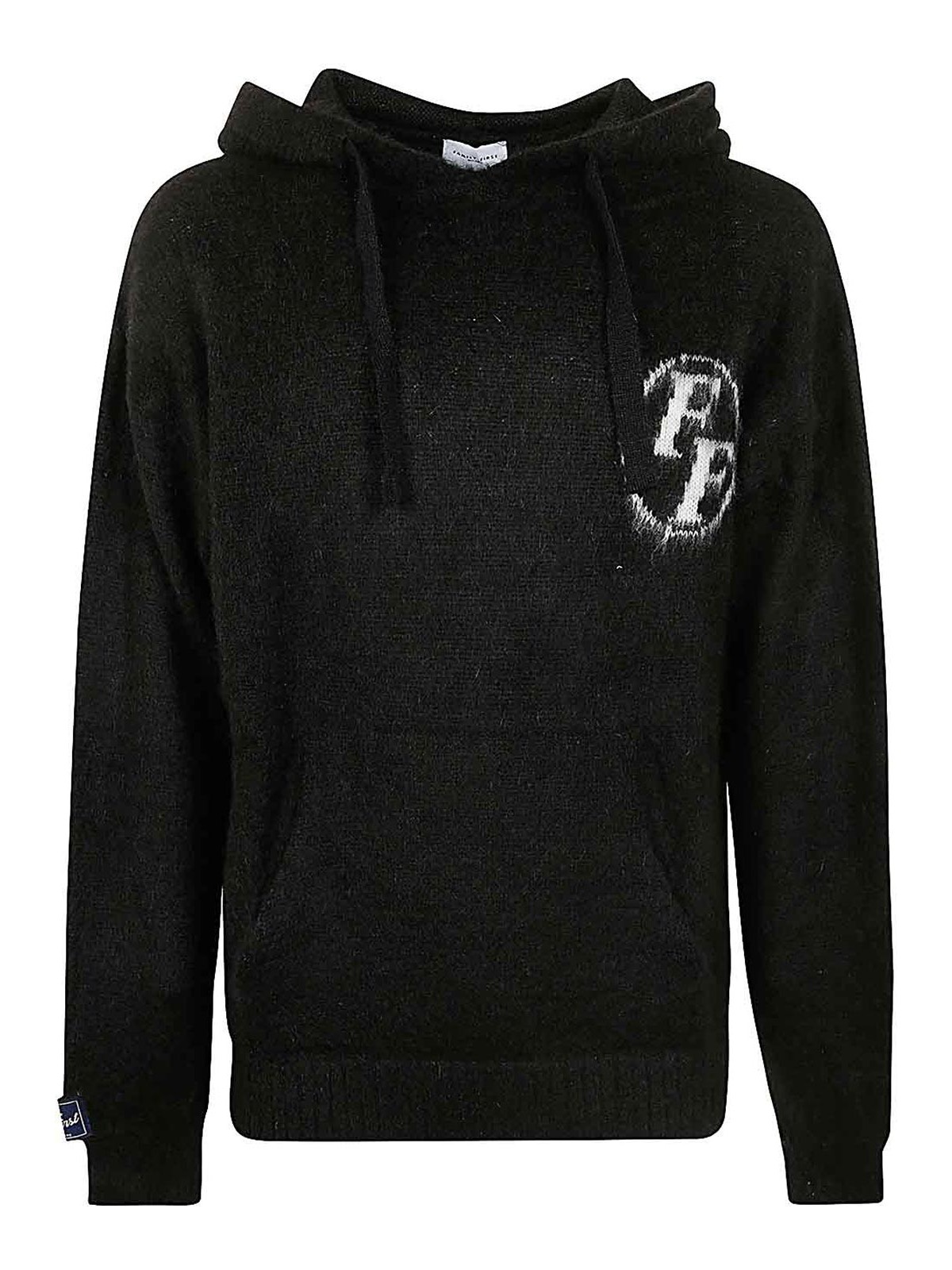 Family First Milano Sweater Hoodie Monogram In Black