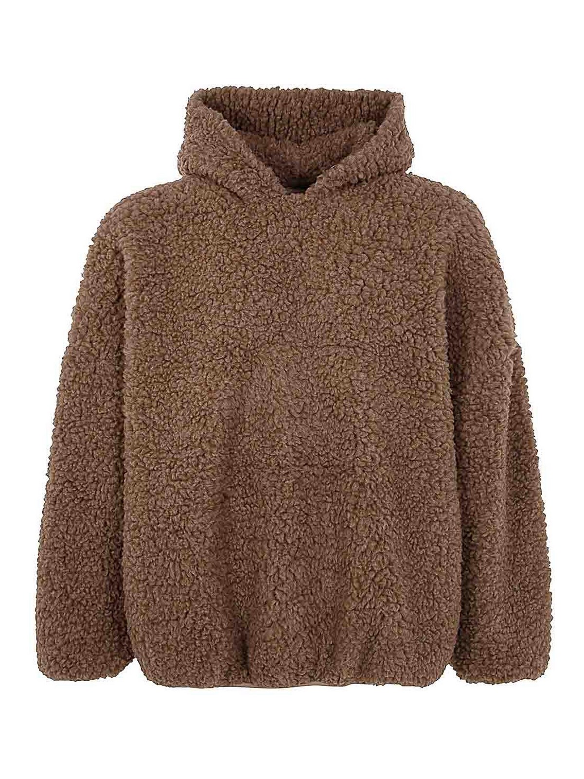 Shop Fear Of God Hoodie In Brown