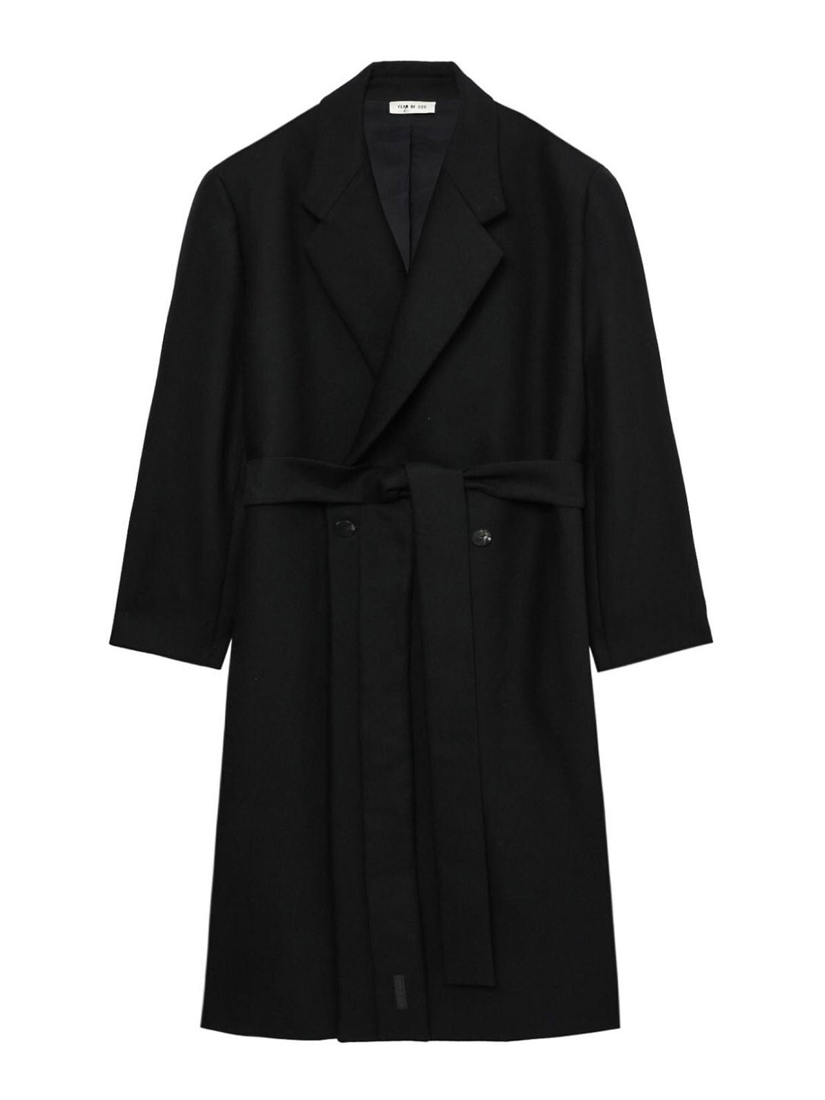 Shop Fear Of God Classic Overcoat In Black