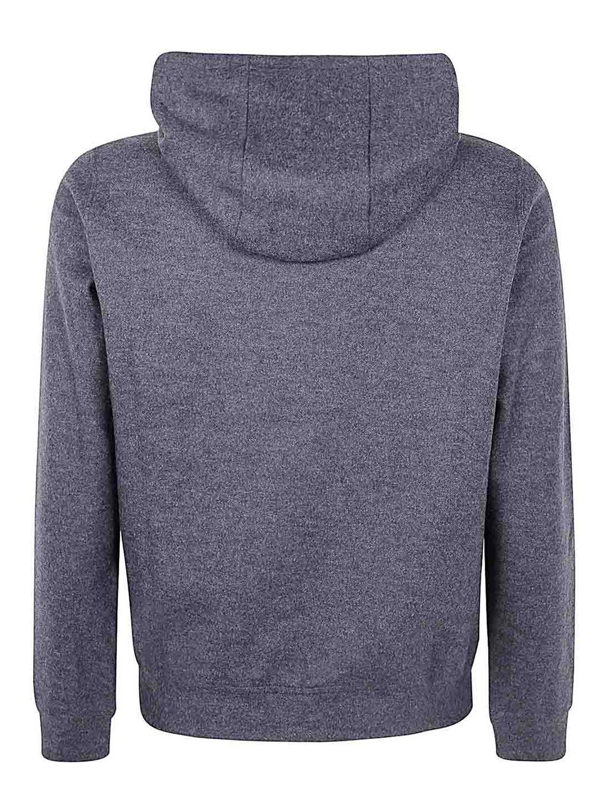 Shop Filippo De Laurentiis Long Sleeves Hoodie Fullzip In Grey