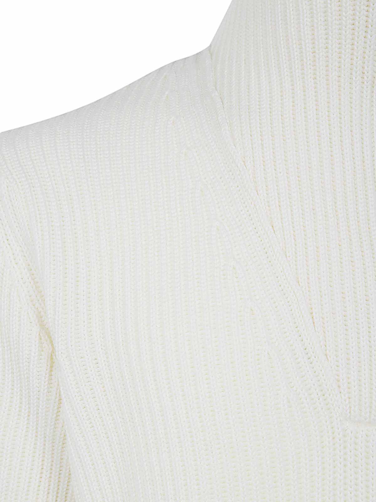 Shop Filippo De Laurentiis Long Sleeves Half Zip In White