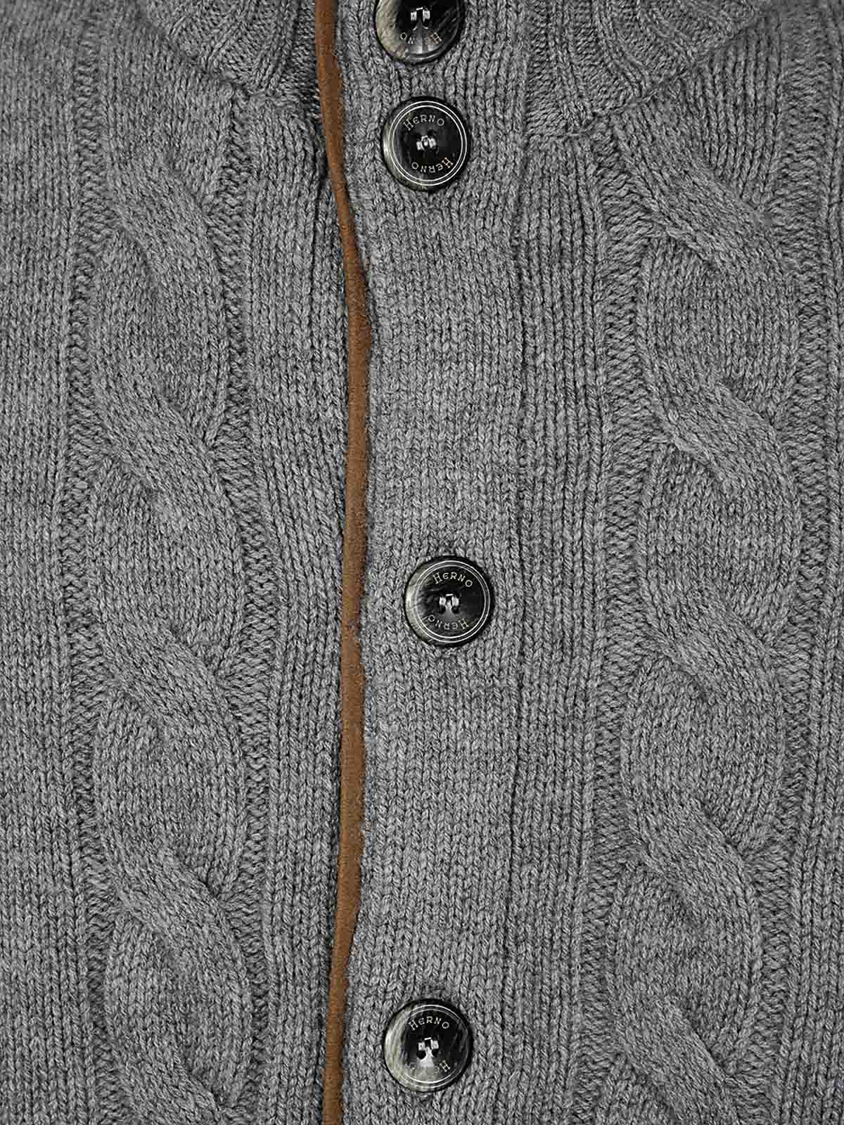 Shop Herno Man Cardigan In Grey