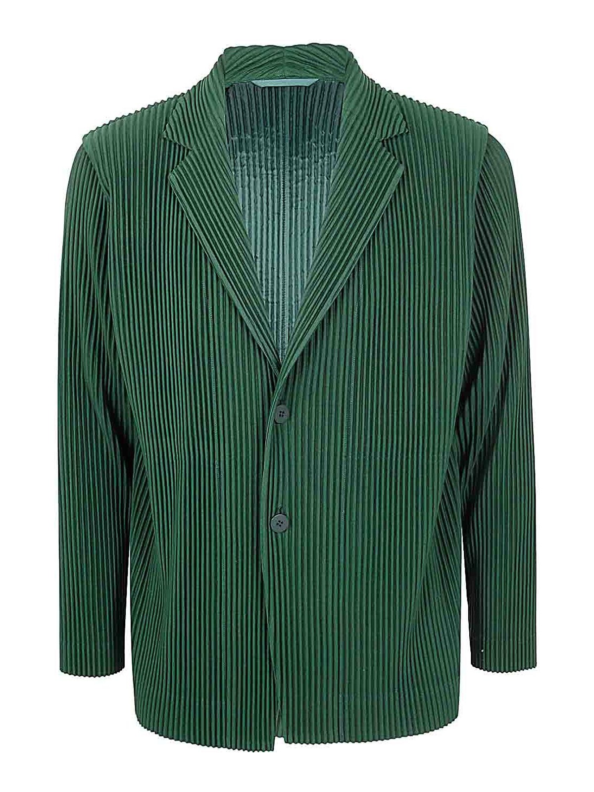 Issey Miyake Tailored Pleats 1 Jacket In Green