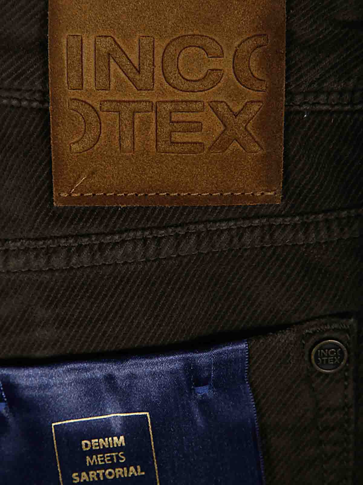 Shop Incotex Blue Division 5 Pocket Stretch Vintage In Brown