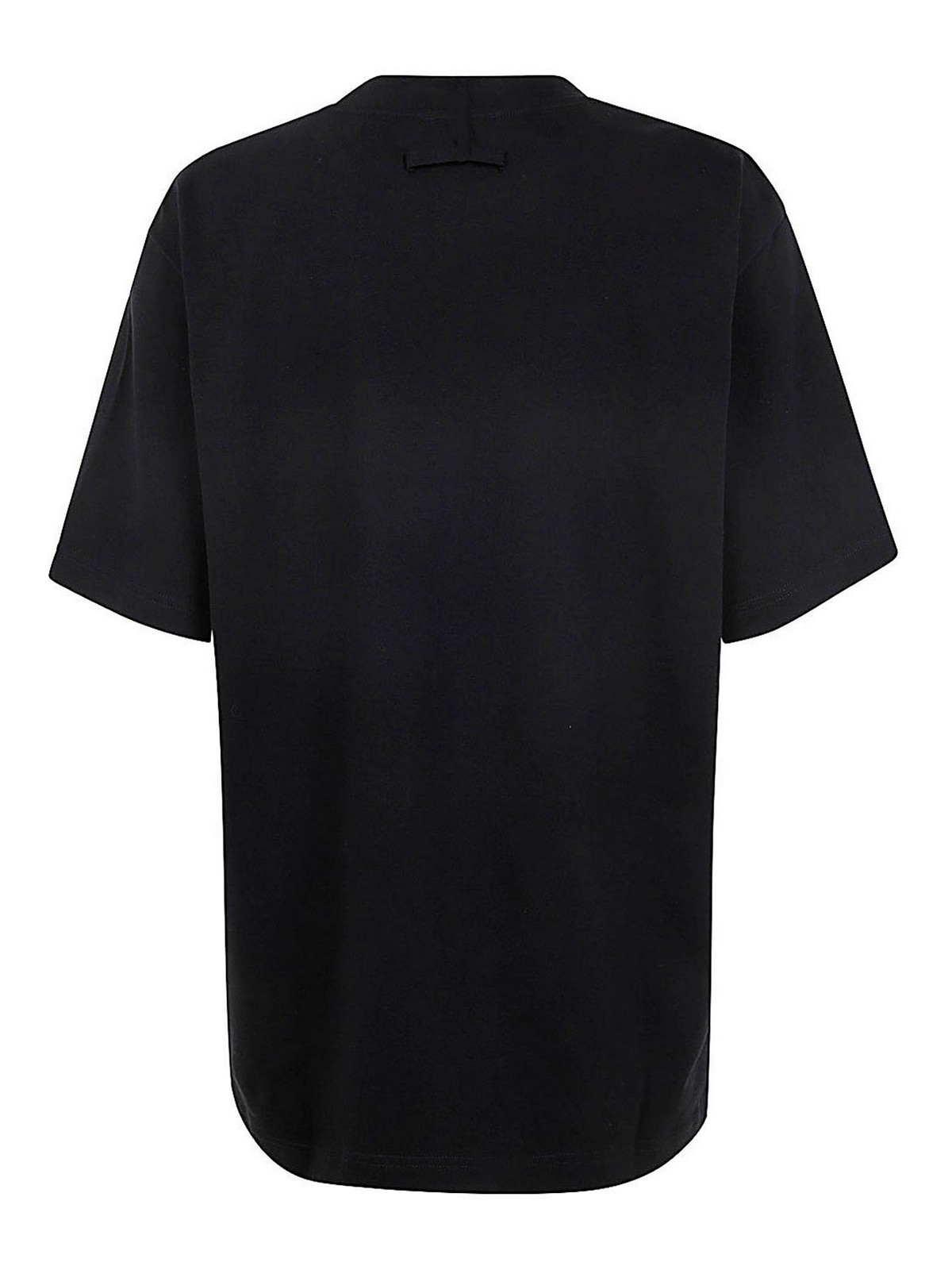 Shop Jean Paul Gaultier Crewneck Cotton Oversize Tee-shirt In Black