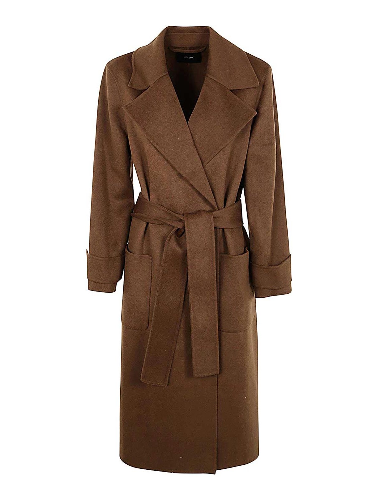 Shop Joseph Arline Coat Dbl Face Cashmere In Brown