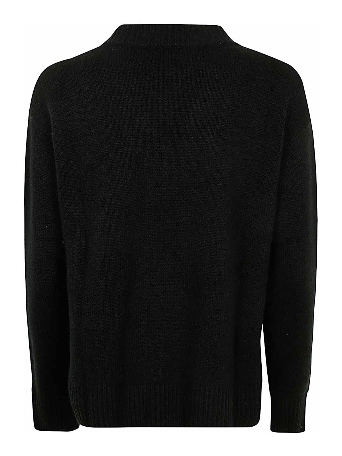 Shop Kujten Lila V-neck Sweater In Black