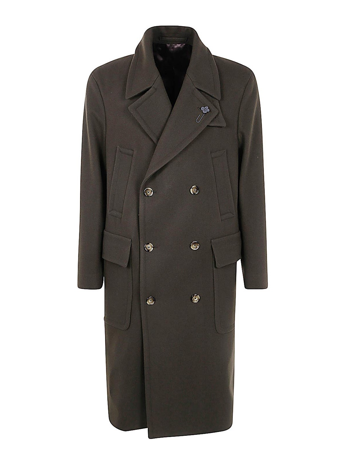 Shop Lardini Man Coat In Green