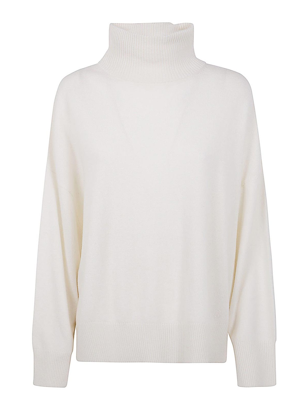 Loulou Studio High Collar Sweater In White