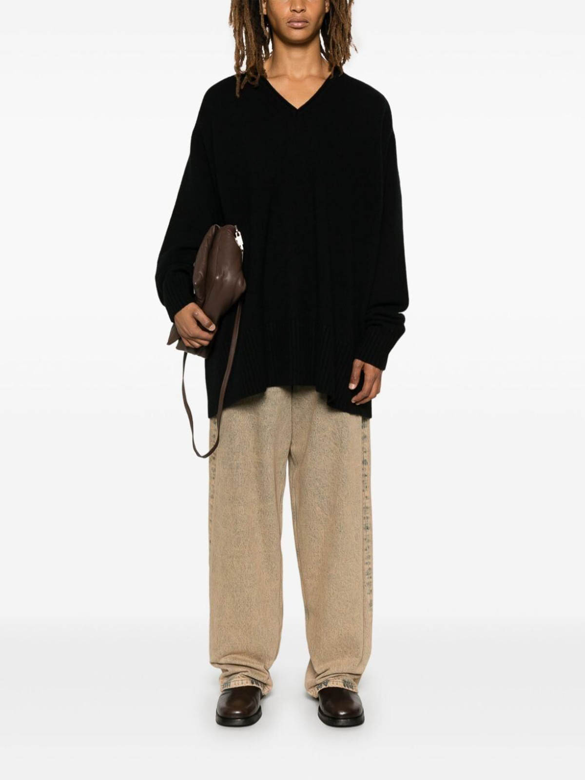 Shop Extreme Cashmere Sweater In Black