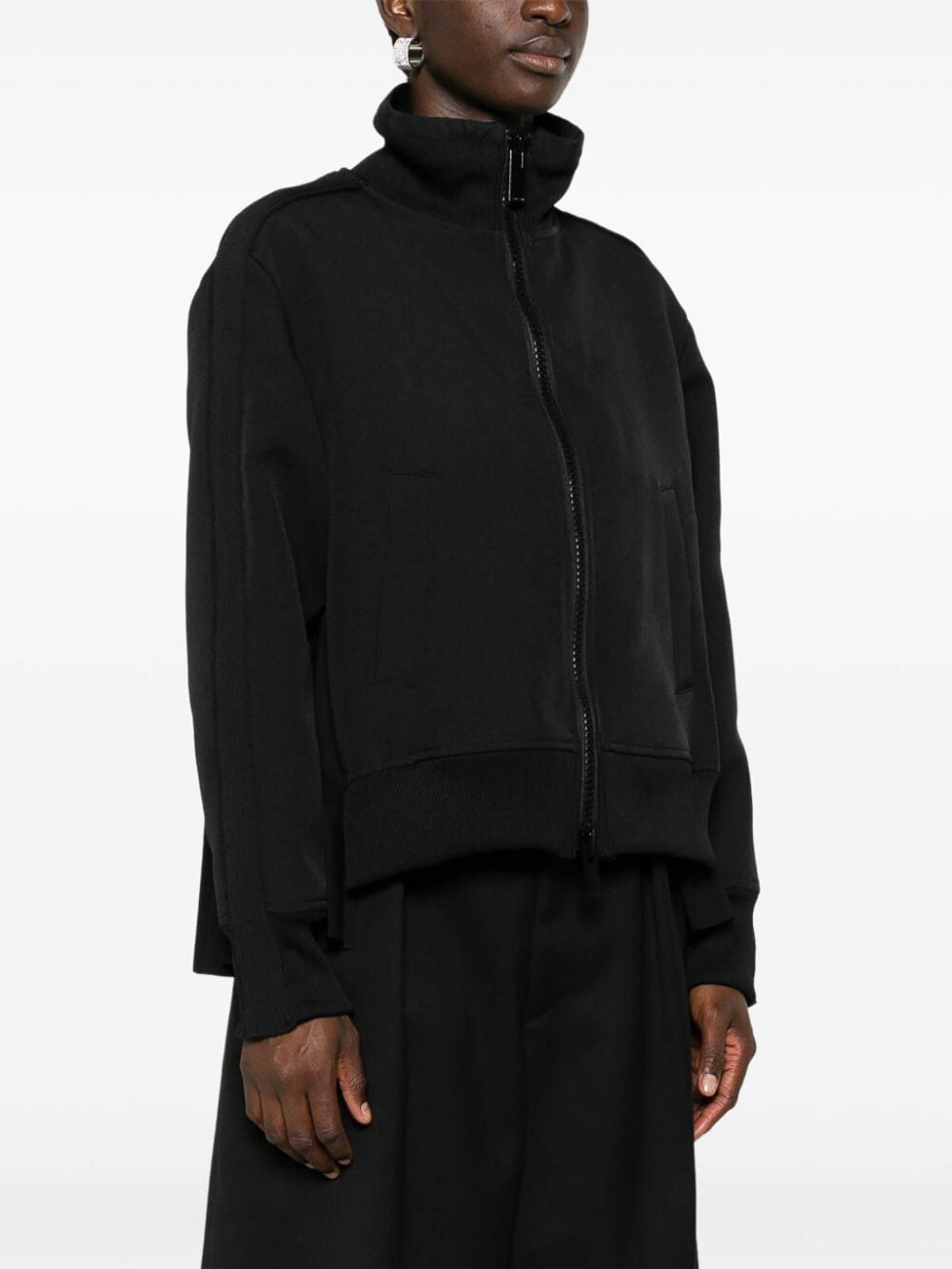 Sacai Technical Jersey Blouson - Black - Women|2407390BLACK