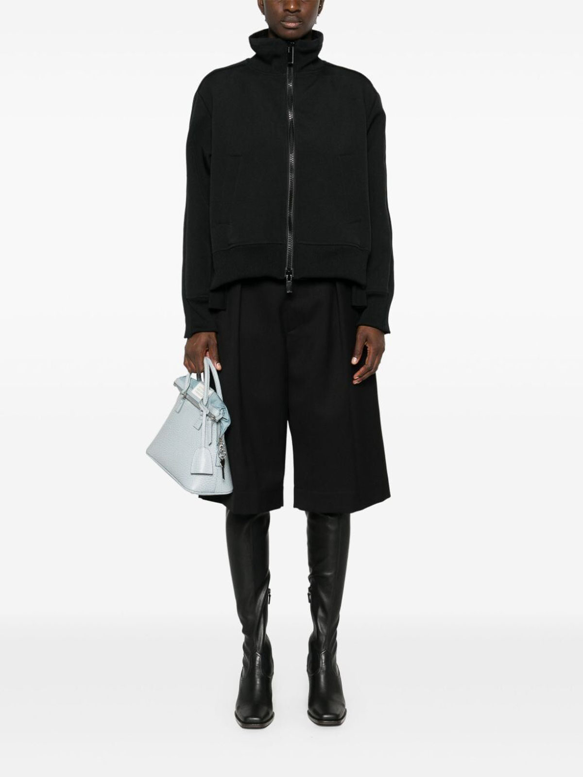 Sacai Technical Jersey Blouson - Black - Women|2407390BLACK