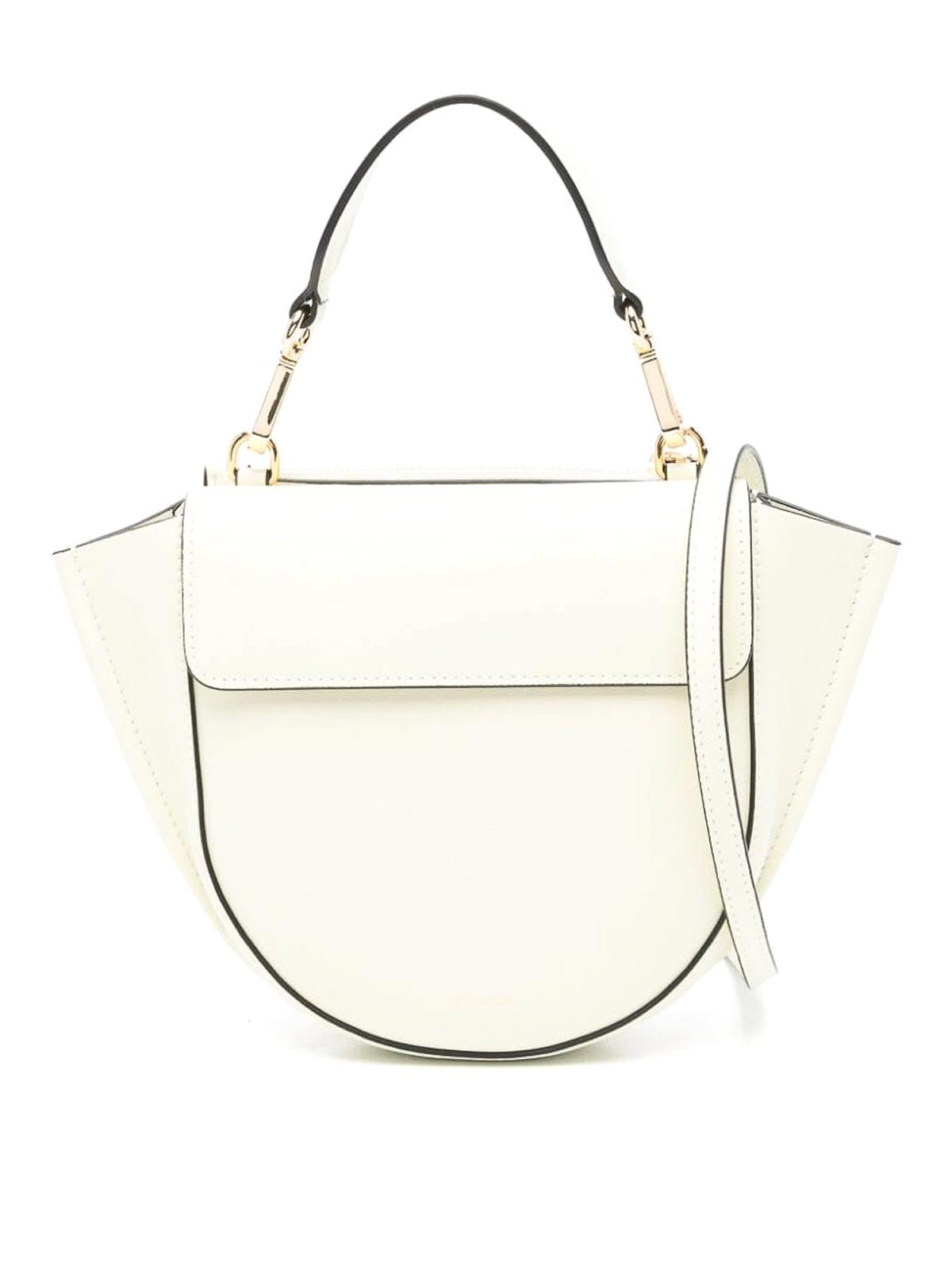 Wandler Medium Hortensia Leather Tote Bag In White