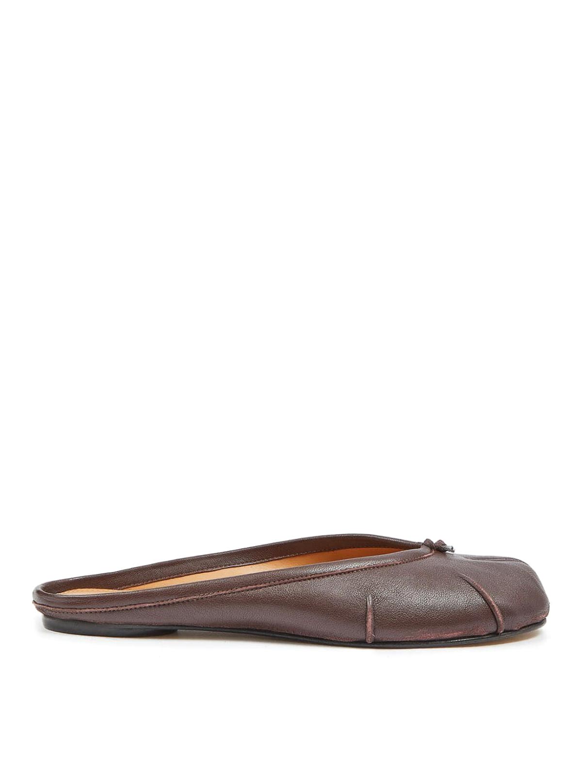 Maison Margiela Ballerina Shoe In Brown