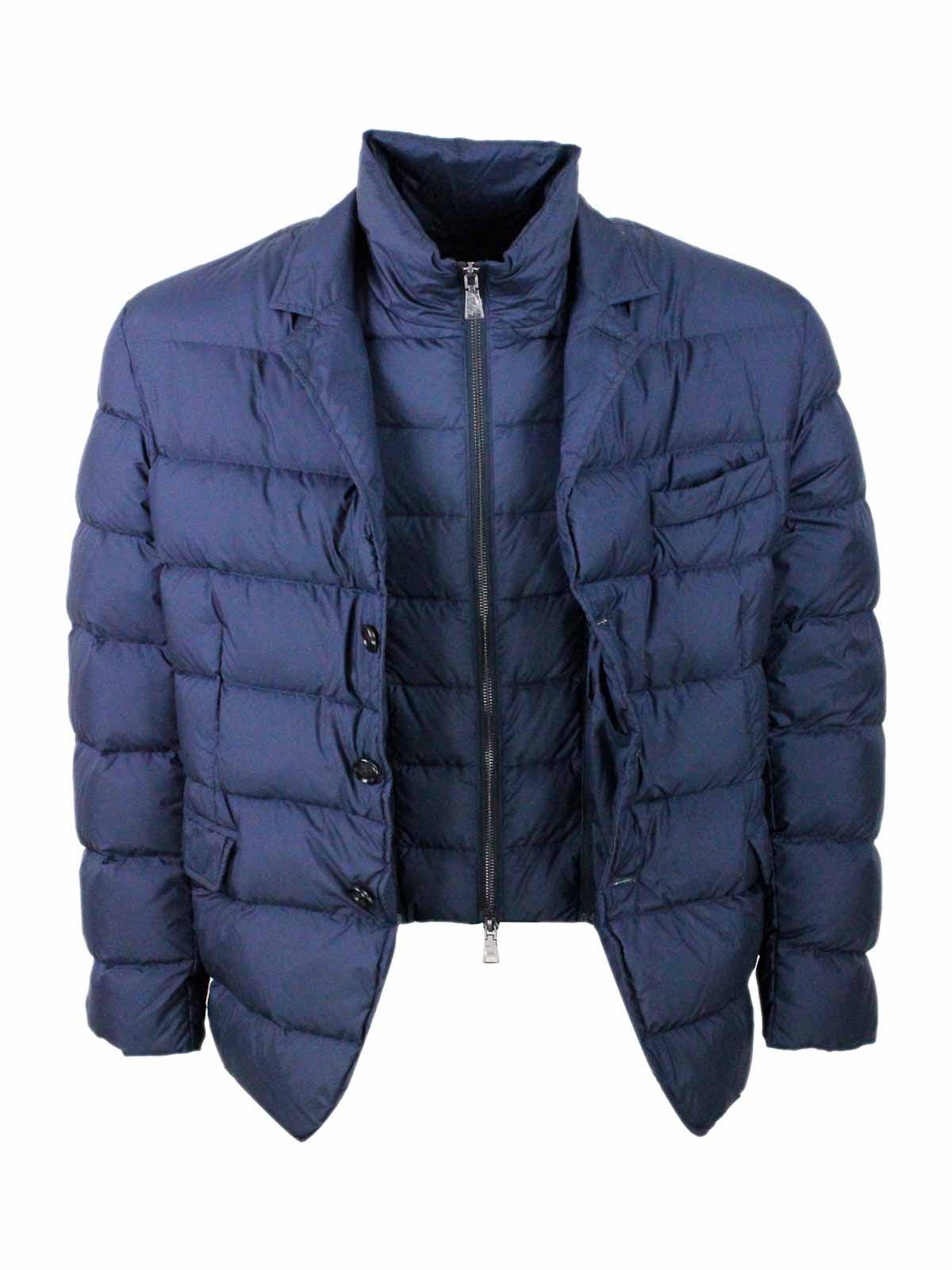 Shop Add Tech Fabric Coat In Blue