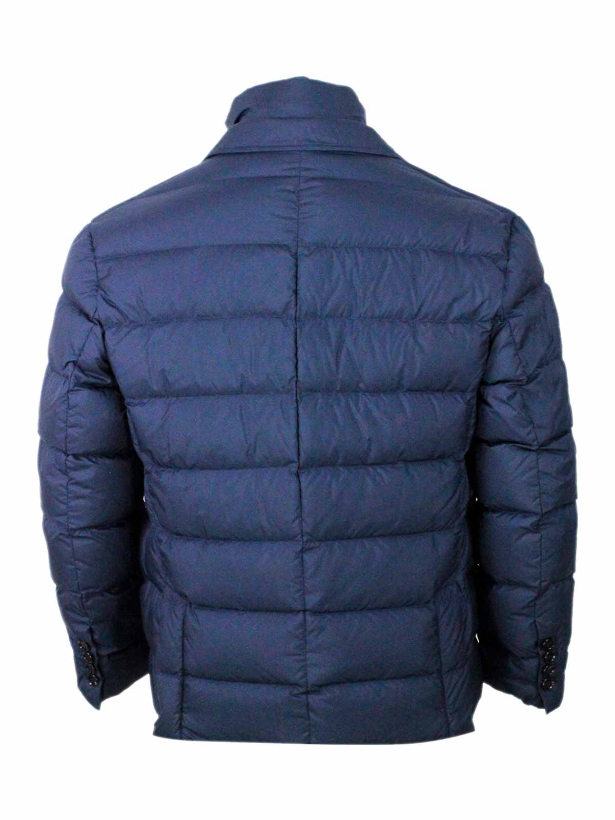 Shop Add Tech Fabric Coat In Blue