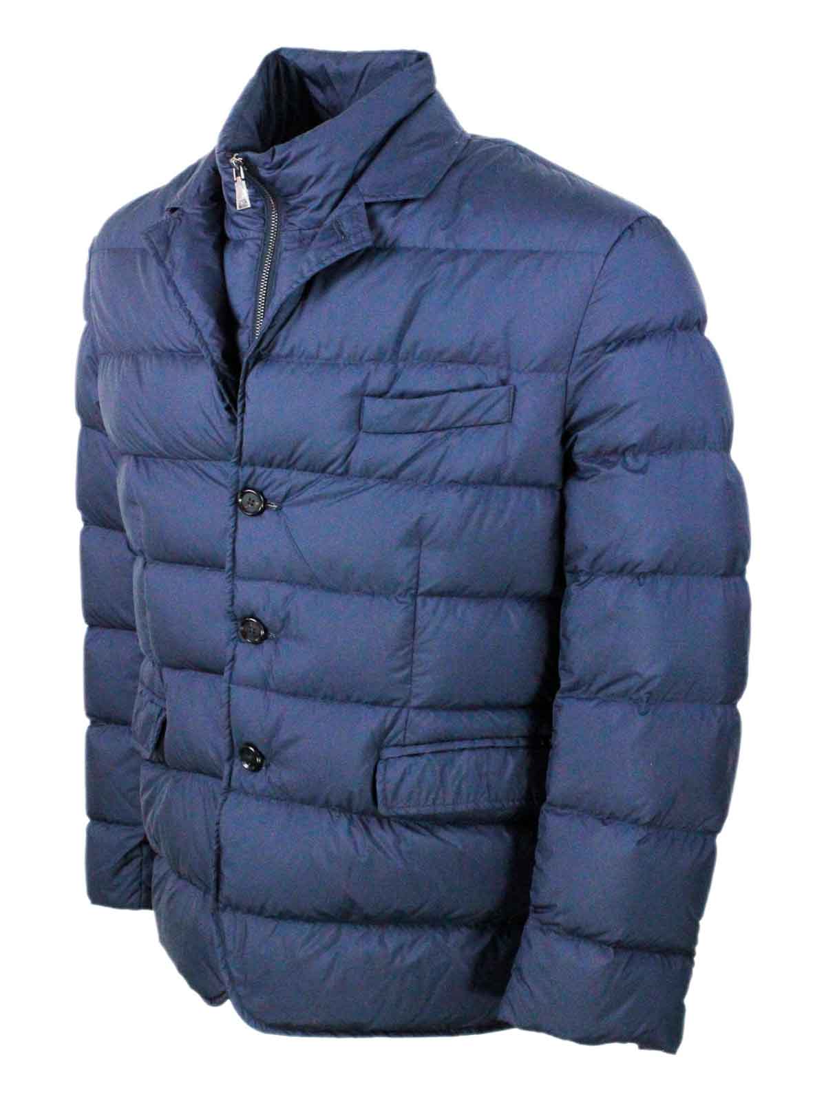 Shop Add Tech Fabric Coat In Blue