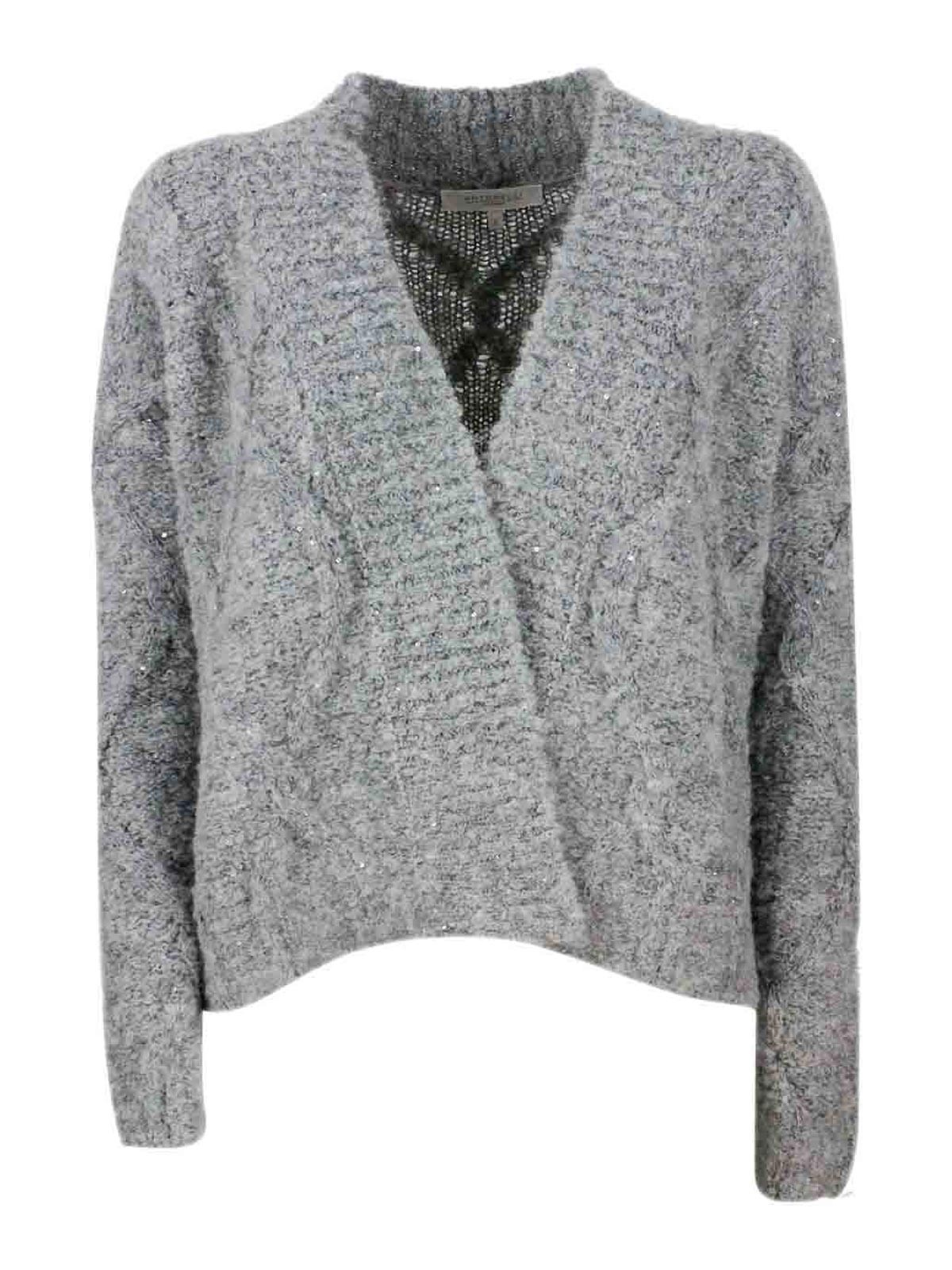 Antonelli Firenze Tech Fabric Cardigan In Grey