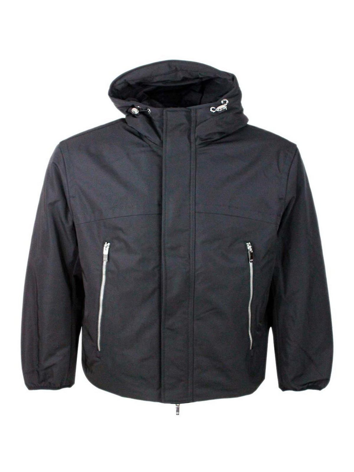 Shop Armani Exchange Tech Fabric Jacket In Black