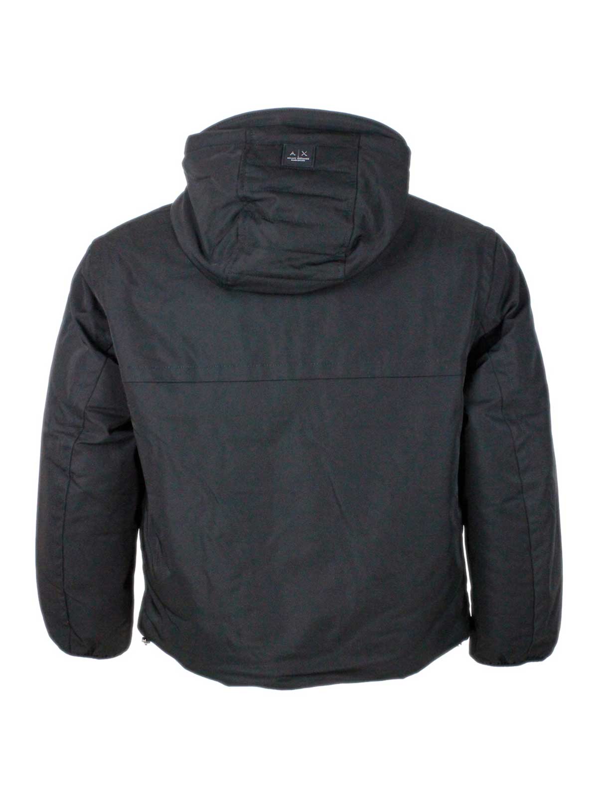 Shop Armani Exchange Tech Fabric Jacket In Black