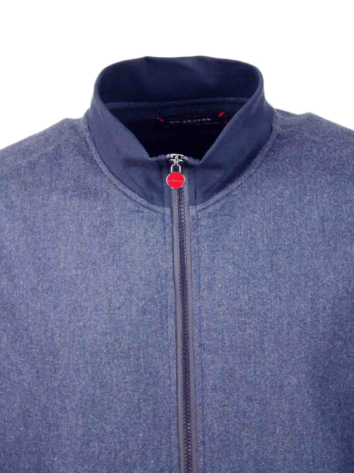 Shop Kiton Cotton Sweatshirt In Blue