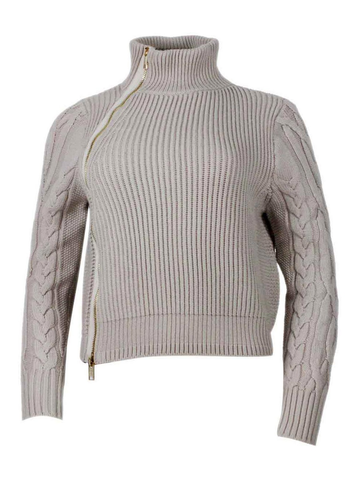 Shop Lorena Antoniazzi Wool Crewneck In Beige