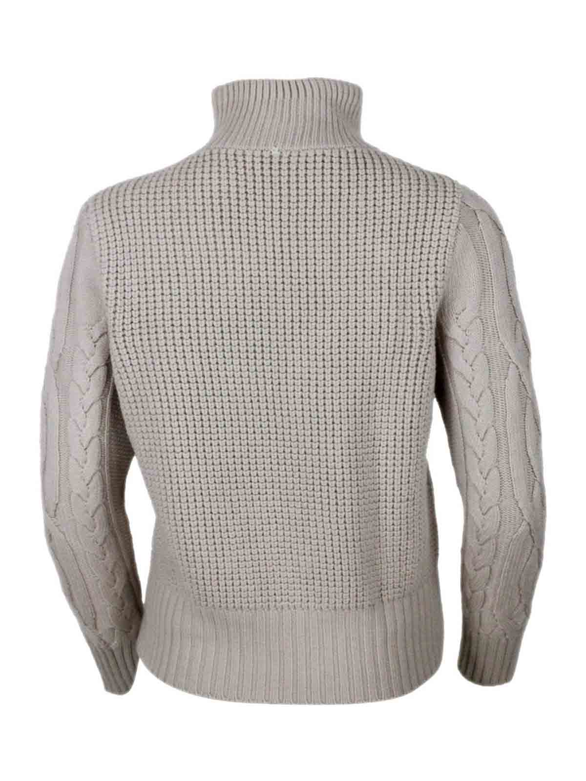 Shop Lorena Antoniazzi Wool Crewneck In Beige