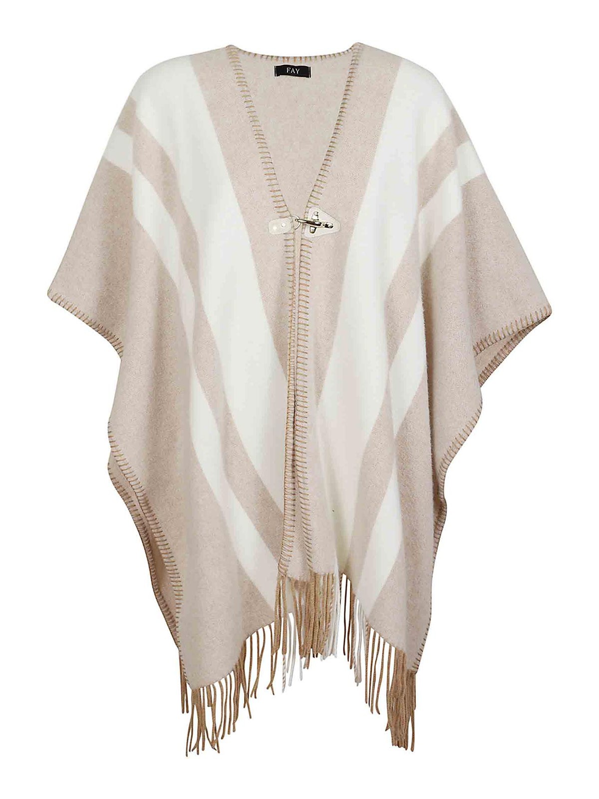 Shop Fay Poncho In Camel