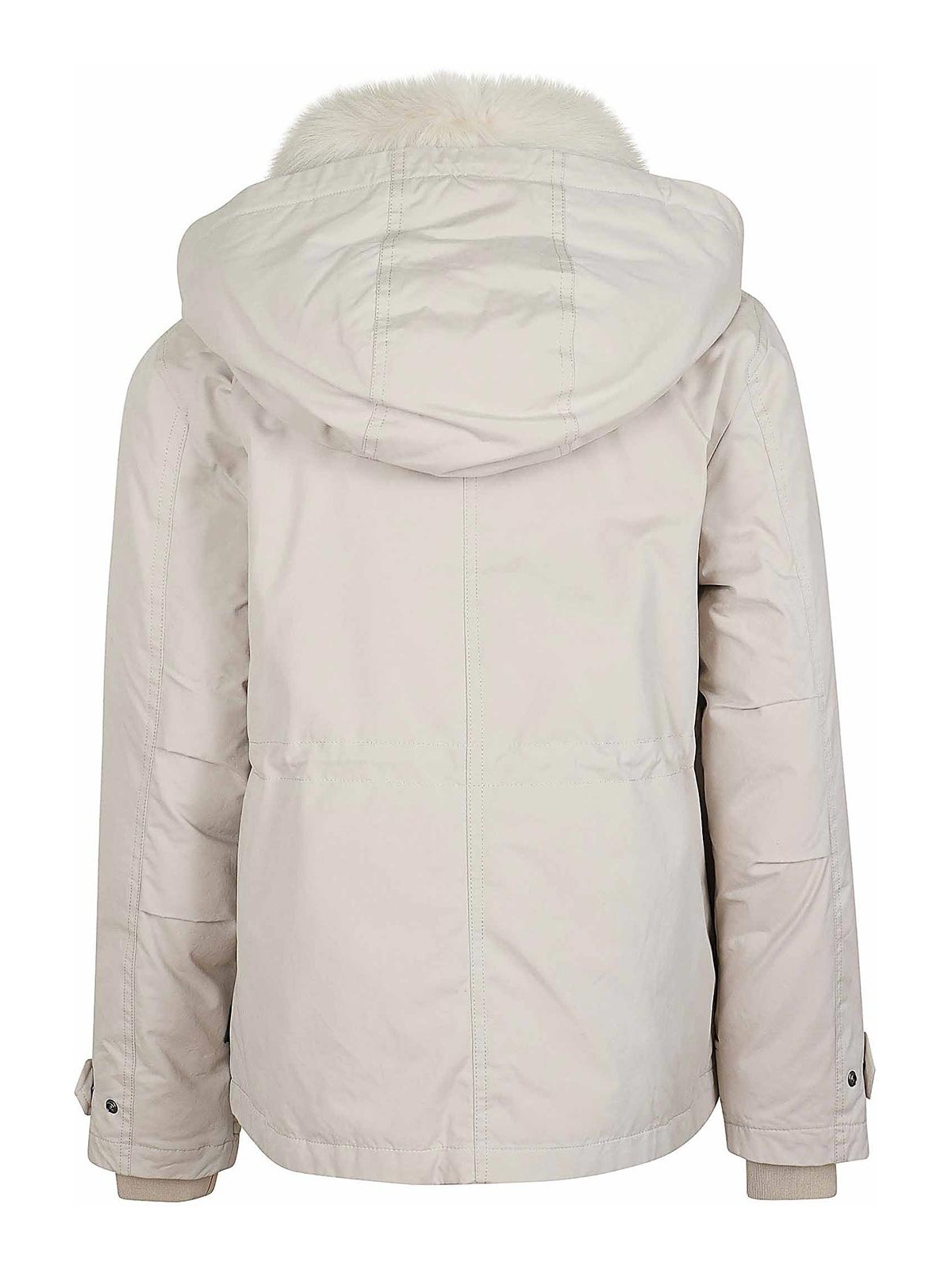 Shop Woolrich Arctic Short Parka In Beige