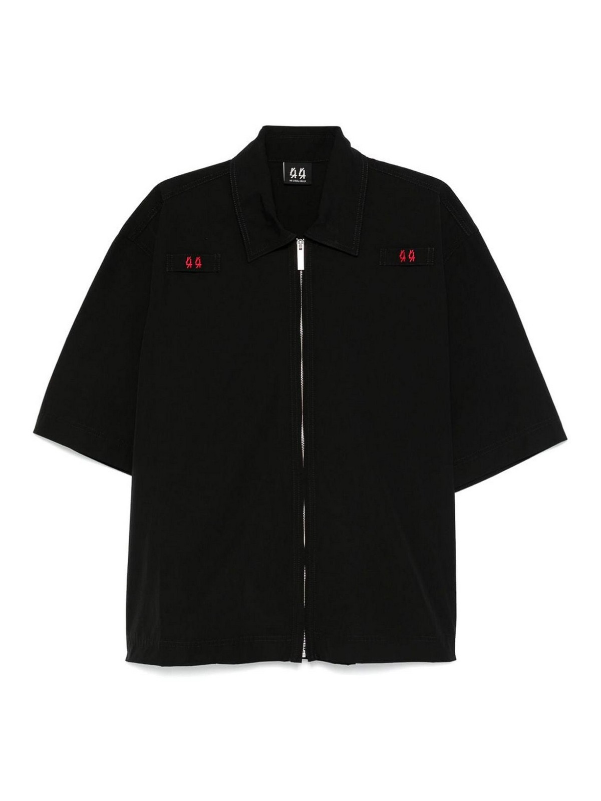 44 Label Group Cotton Shirt In Black