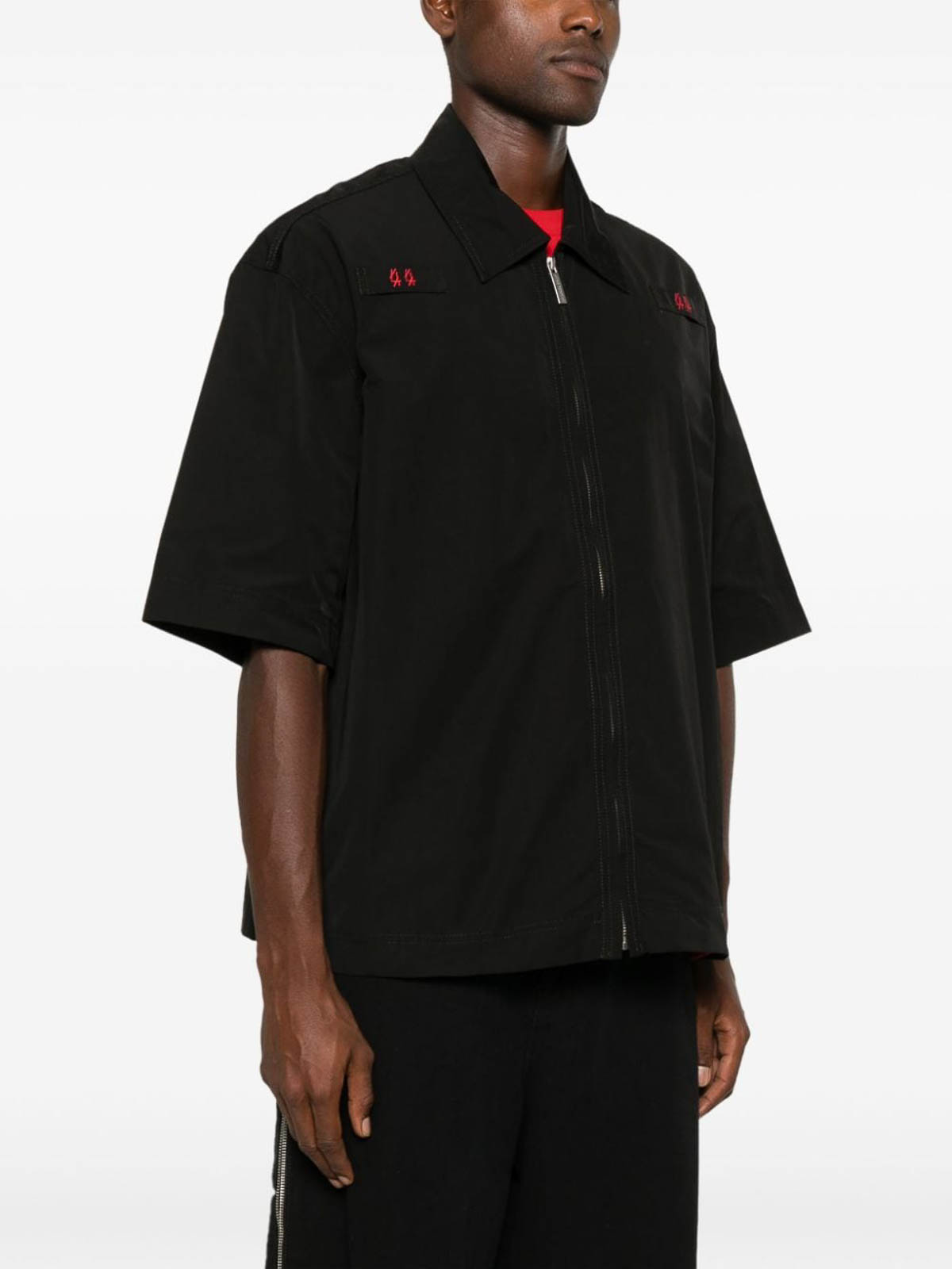 Shop 44 Label Group Cotton Shirt In Black