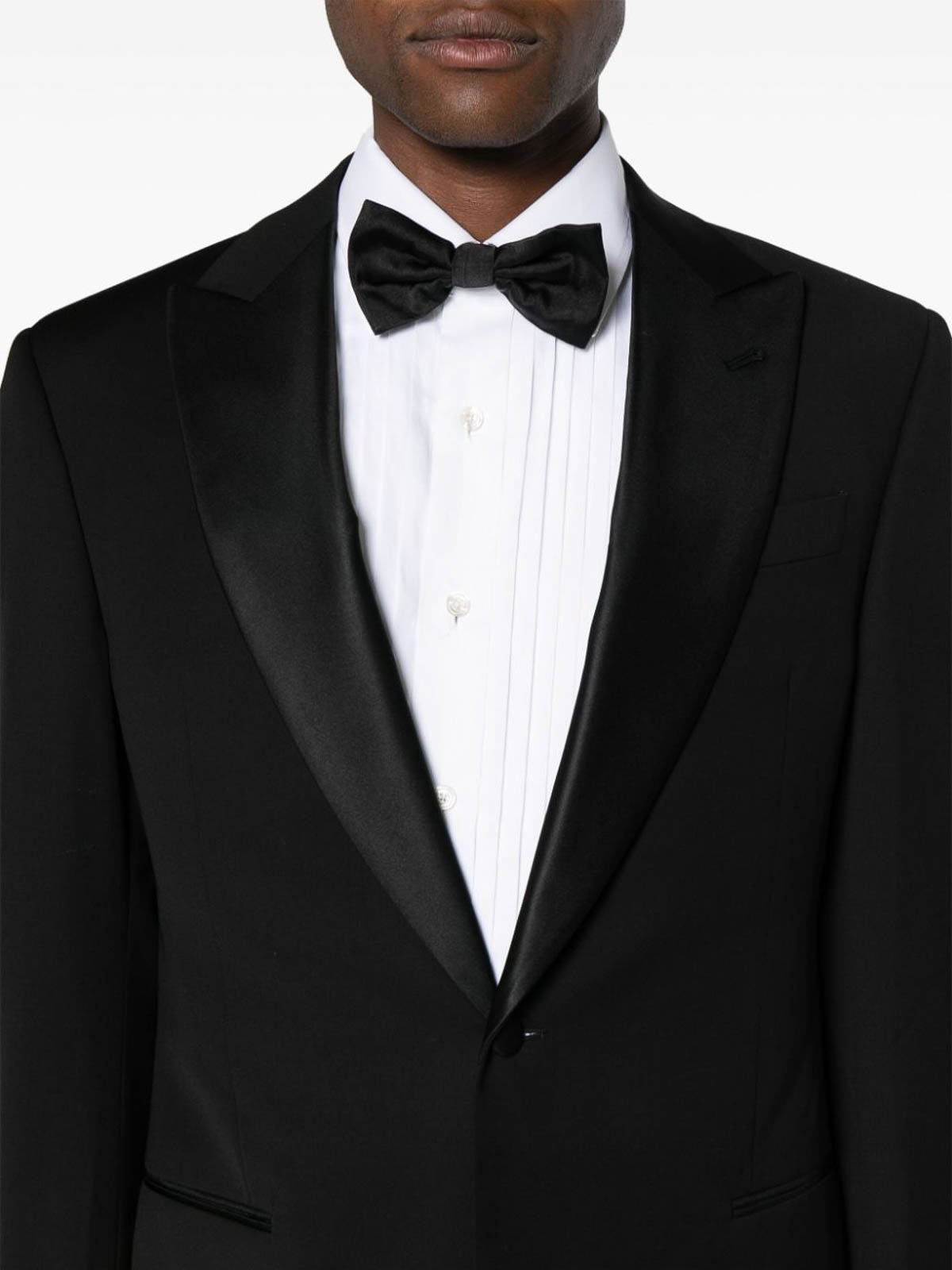 Shop Giorgio Armani Black Wool Suit