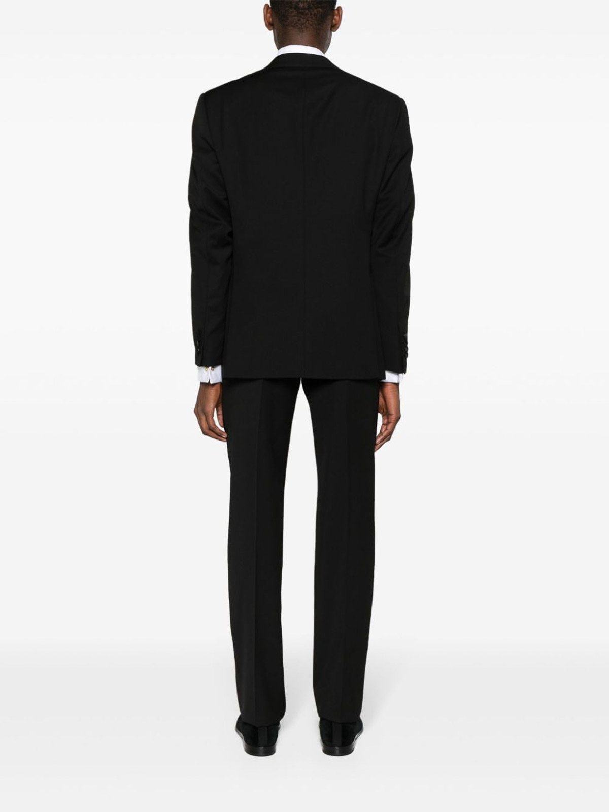 Shop Giorgio Armani Black Wool Suit