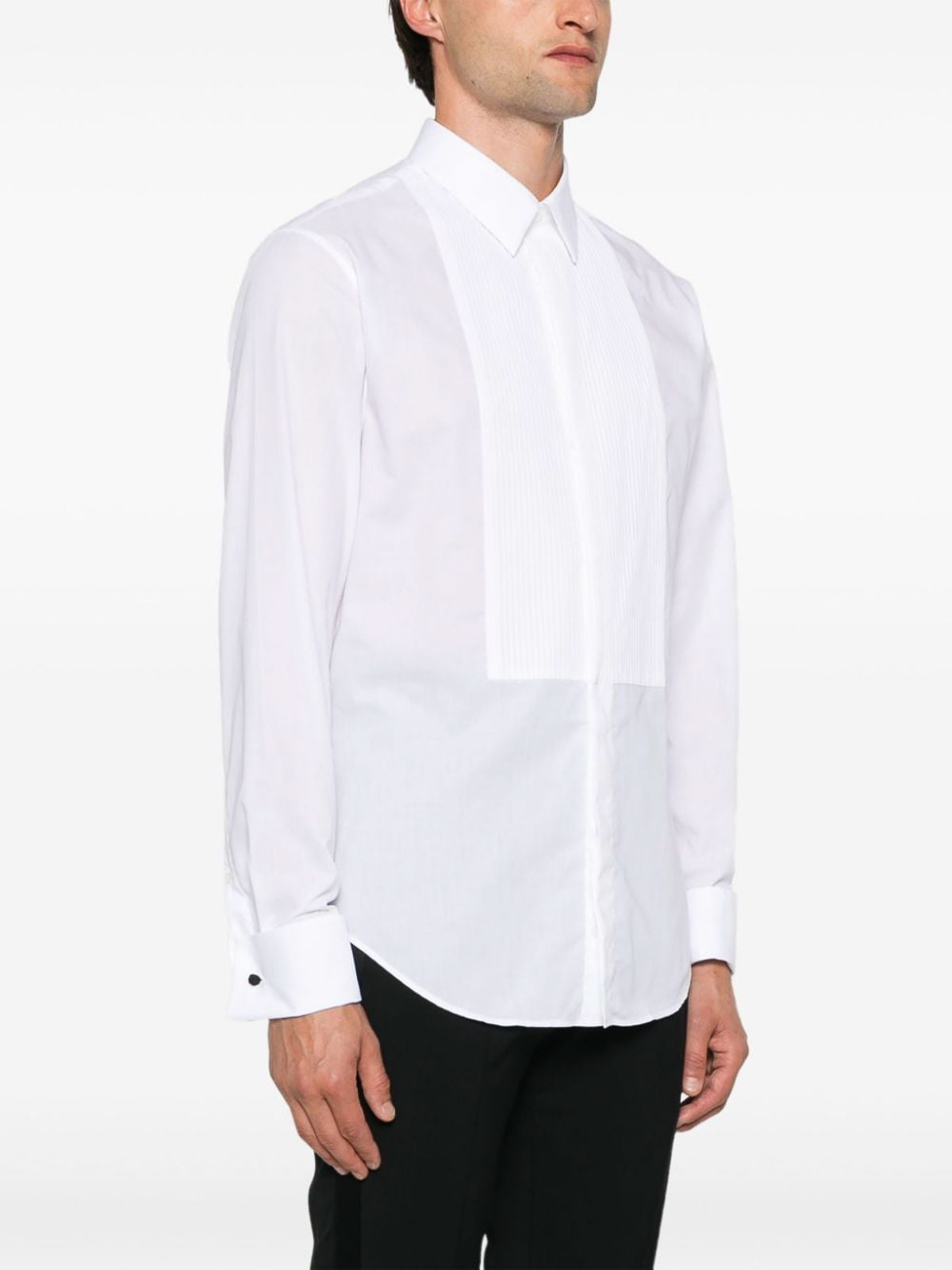 Shop Giorgio Armani Cotton Shirt In White