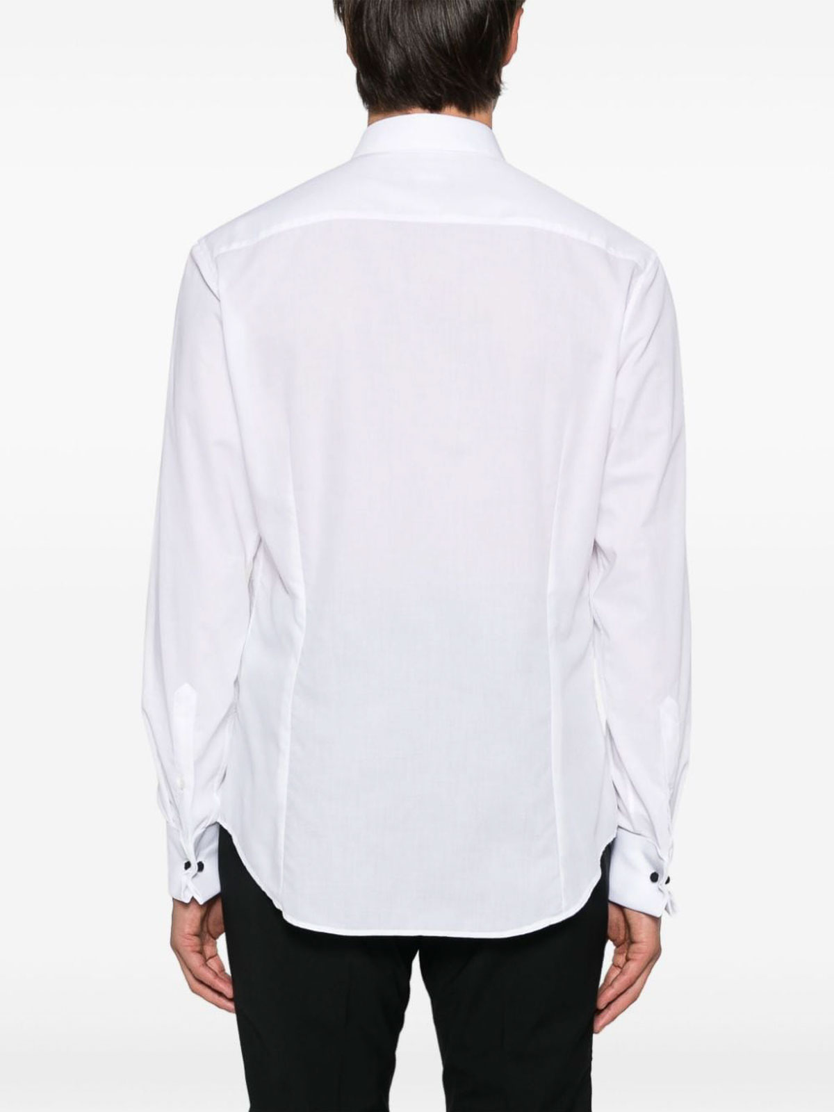 Shop Giorgio Armani Cotton Shirt In White