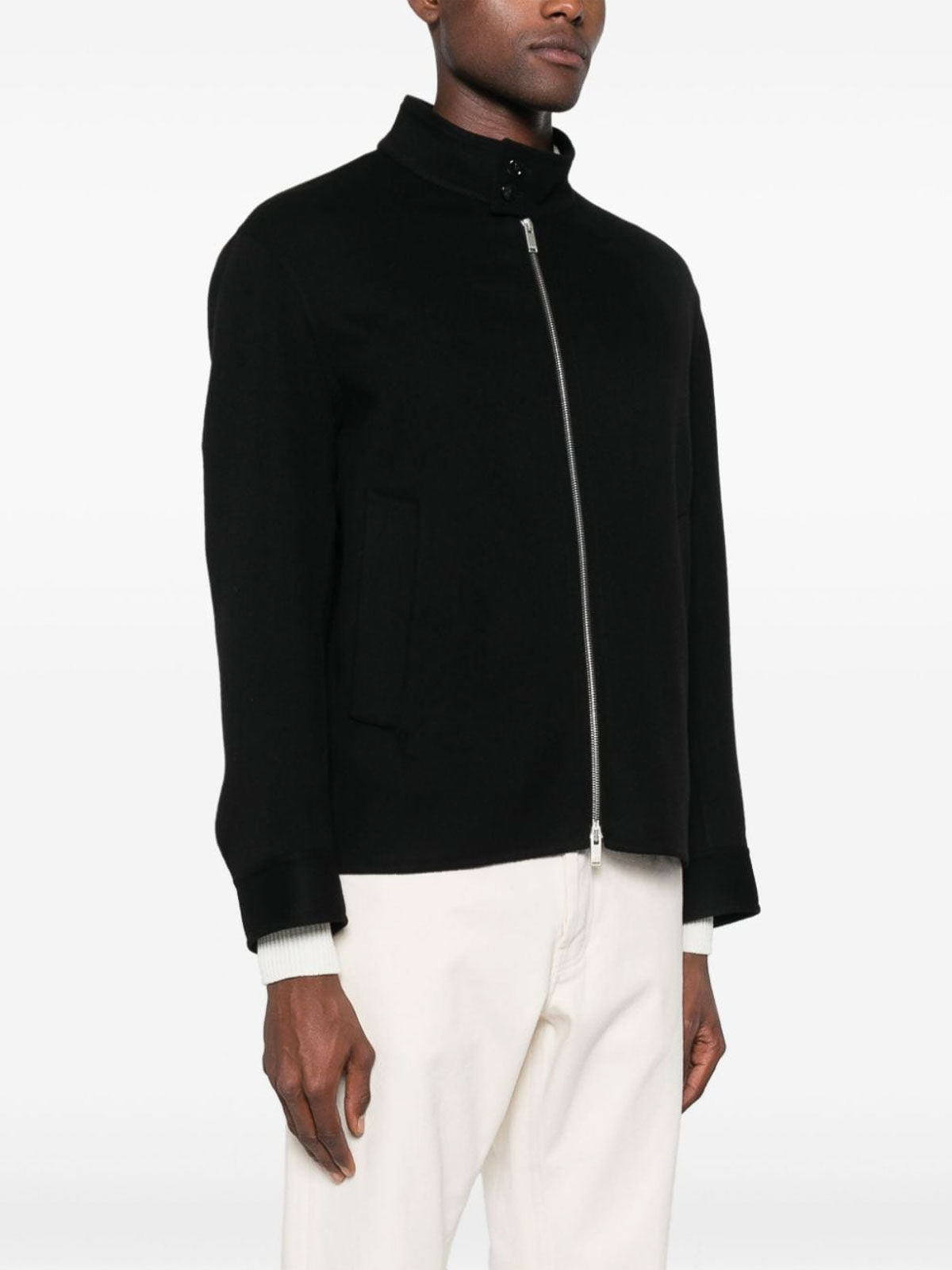 Shop Lardini Coat In Black